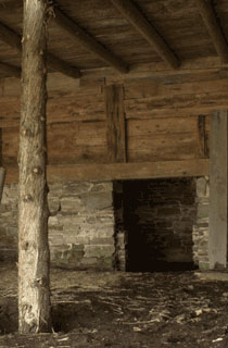 Entrance to Smith barn hiding place